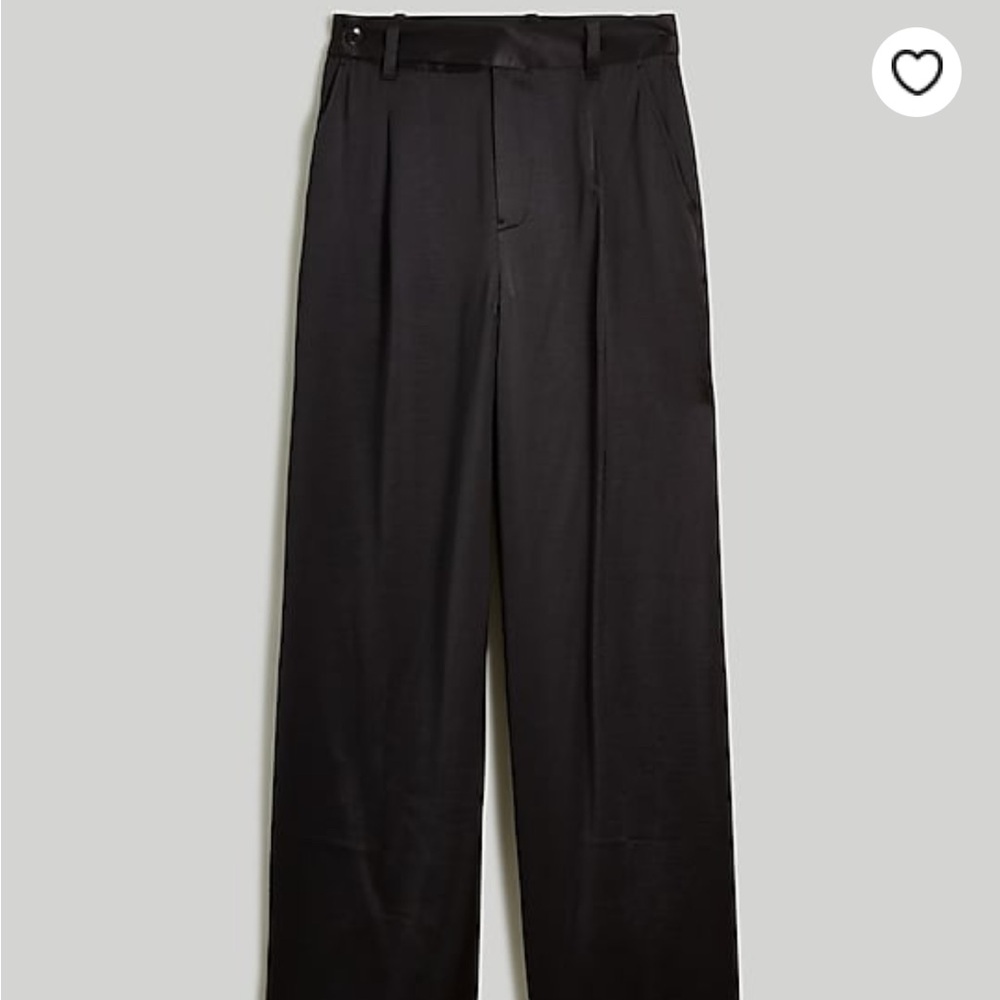 Madewell Harlow Wide Leg Pant in Satin